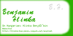 benjamin hlinka business card